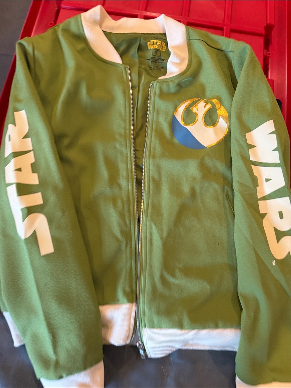 Disney Arts Star Wars Green Bomber Jacket with Rebel Emblem